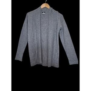 J. Crew Gray Wool Cashmere Blend Open Cardigan Preppy Casual Women’s Medium